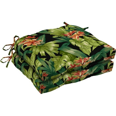 better homes and gardens outdoor wicker seat cushions set of 2 black tropical hibiscus - Better Homes And Gardens Outdoor better homes and gardens outdoor wicker seat cushions set of 2 black tropical hibiscus - Better Homes And Gardens Outdoor