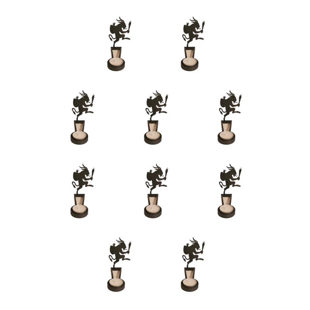Toystoory Candelabros de patrón clásico de acero inoxidable con imágenes vívidas para la decoración de Halloween Spooky B B 10piezas