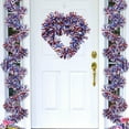 thumbnail image 3 of geerera Patriotic Tinsel Garland, Red White and Blue Metallic Garland for 4th of July, Memorial Day and Veterans Day Decorations for Staircase Railing Indoor Outdoor Party,79 inch, 3 of 9