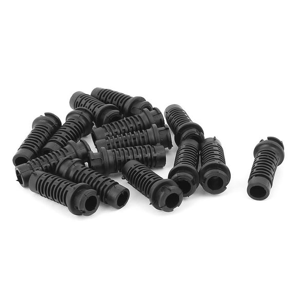 Rubber Strain Relief Cord Boot Protector Cable Sleeve 38x12x8mm 15pcs