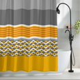 thumbnail image 2 of Modern Style Shower Curtain, Yellow White Diamond Red Stripes Black Gray Rectangle Waterproof Shower Curtain Set with 12 Hooks Lightweight Bath Curtains Fabric Bathroom Decor 72x84 Inches, 2 of 9