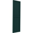 thumbnail image 2 of Ekena Millwork 14"W x 38"H Americraft Four Board Exterior Real Wood Two Equal Panel Framed Board-n-Batten Shutters (Per Pair), Thermal Green, 2 of 9