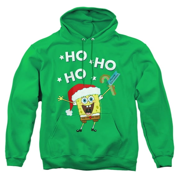 Spongebob Squarepants Ho Ho Ho, Merry Christmas! Unisex Adult Pull-Over Hoodie