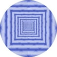 thumbnail image 1 of Ahgly Company Machine Washable Indoor Round Transitional Blue Ribbon Blue Area Rugs, 4' Round, 1 of 7