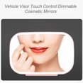 thumbnail image 3 of Car Sunshade Clip-on LED Makeup Mirror ABS Dimmable Cosmetic Mirrors USB Circle Light Low Power Consumption Automotive Accessory Pink, 3 of 8