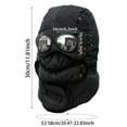 thumbnail image 2 of Winter Thermal Trapper Hat with Glasses, Winter Cycling Windproof Ski Mask Cap,Black, 2 of 4