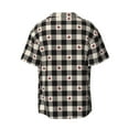 thumbnail image 7 of Kdxio Men's Hawaiian Shirt for Men Short Sleeve Shirt Black Plaid Heart Summer Casual Holiday Beach Button Down T-Shirts, 7 of 7