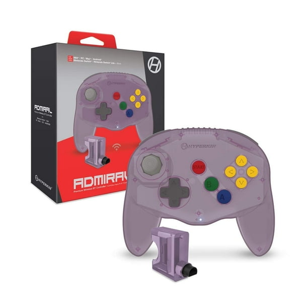 Control Premium BT "Almirante" para N64/ Nintendo Switch®/ Nintendo Switch® Lite/ PC/ Mac/ Android (Morado Amante) - Hyperkin