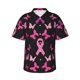 thumbnail image 1 of Balery Breast Cancer Camisas hawaianas de manga corta para hombre, camisas playeras de corte holgado, camisas de vacaciones con botones,X-Large, 1 of 7