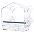 thumbnail image 1 of Acrylic Bird Feeder Window Mounted with Strong Suction Cups Drainage Holes, 1 of 3