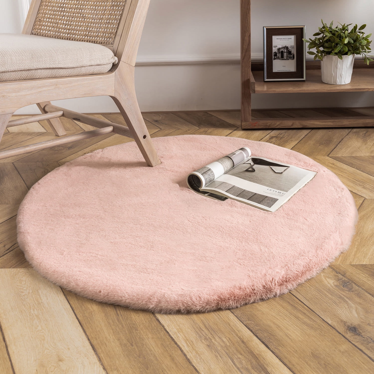 Phantoscope Deluxe Soft Faux Rabbit Fur Series Decorative Indoor Area