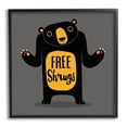 thumbnail image 2 of Stupell Industries Free Shrugs Phrase Funny Black Bear Illustration Framed Wall Art, 17 x 17, Design by Michael Buxton, 2 of 5