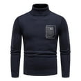 thumbnail image 2 of HaoXianJian Mens Mock Turtleneck Long Sleeve T-Shirts Solid Color Basic Slim Fitted Pullover Tees Casual Soft Comfort Big & Tall Shirts Casual T Shirts Lightweight Sweaters Size 2X 3X, 2 of 5