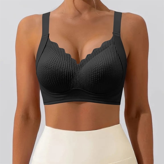 Women's Plus Size Bra Black Full Figure Comfort Support Everyday Wear