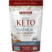 Instant Keto Oatmeal, (Oat and Grain Free) Unsweetened, Paleo and Keto Certified, 14.1 oz