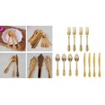 thumbnail image 3 of tssuouriy Set Sleek Plastic Forks Spoons and for Party Decor Silverware Golden 18.5cm 1Set, 3 of 6