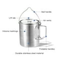thumbnail image 6 of Tomshoo 750ml Stainless Steel Pot Portable Water Mug Cup with Lid and Foldable Handle Outdoor Camping Cooking Picnic, 6 of 6
