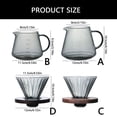 thumbnail image 5 of Pours Over Coffee Maker 500ML/600ML Glass Coffee Sharing Pot Filter Cup, 5 of 20