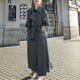 thumbnail image 4 of Qarigey Abrigo de invierno de otoño para mujer, abrigo largo a prueba de viento de poliéster, accesorio de vestir para fiesta informal al Abrigos y chamarras Caqui METRO, 4 of 6