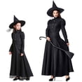thumbnail image 1 of Disfraz de Halloween del Mago de Oz puesta en escena cosplay para adultos disfraz de bruja negra cosplay para padres e hijos, 1 of 5