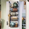 thumbnail image 3 of BouPower Over The Door Organizer, 4/6-Tier Metal Pantry Organization, Over Door Hanging Organizer With Adjustable Baskets, Behind Door Organizer Hanging For Home Kitchen Laundry Room Bathroom, 3 of 9