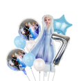 thumbnail image 1 of Decoraciones de fiesta de cumpleaños de Frozen de Disney, globos de fondo de princesa Anna, Elsa, Reina de la nieve, suministros para regalos de fiesta de niños felices, 1 of 4
