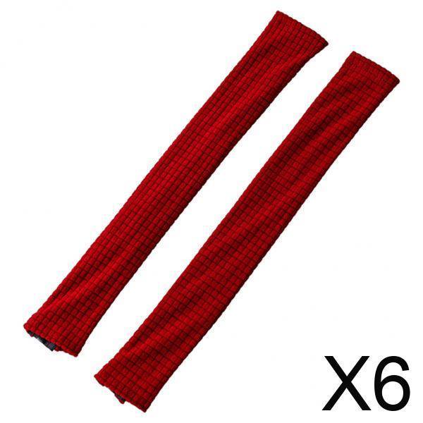 Juego De 6 Fundas Elásticas Para Reposabrazos De Silla, Lavables Y Con Cremallera, Tinto