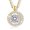 01. 14K Gold Plated, variant on 1CT Moissanite Necklace for Women, Silver Plated Sparkling Round Solitaire Dancing Pendant Necklace, D Color VVS1, Hypoallergenic Jewelry Gifts for Mom Mothers Day
