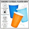 thumbnail image 3 of 150Pcs Orange Blue Plastic Cups 16Oz 3 Colors Disposable Drinking Cups Stackable Party Cups for Puppy Dog Birthday Baby Shower Camping Supplies, 3 of 7