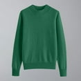 thumbnail image 2 of Women's 100% Cotton Seamless Sweater Mock Neck Long Sleeve Ribbed Knitted Pullover Tops, 2 of 7