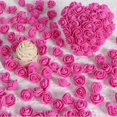 500pcs Artificial Rose Flower Heads Green Purple Red Mini Foam Rose