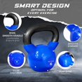 thumbnail image 3 of Kettlebell Yes4All de hierro fundido recubierto de vinilo de 6,8 kg, 3 of 8