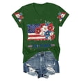 thumbnail image 5 of NMMUED 4th of July Shirt Women 250 Years of Liberty Short Sleeve Patriotic T-shirt Graphic Tee Faith Freedom 250 Years Usa Print T Shirt 4th of July Costumes Women Dark Green L, 5 of 8
