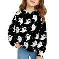 thumbnail image 3 of Mercatoo Girls Fleece Soft Hoodies Halloween Cute Ear Gho??t Pullover Sweatshirts Teen Kids Thick Warm Fall Winter Hoodie Clothes, 3 of 9