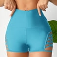 thumbnail image 5 of YHAJDS Swim Shorts Women Solid Color 3 Inseam Side Cut Out Leisure Swim Bottoms, 5 of 5