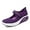 Purple, variant on Womens Walking Shoes Comfortable Slip On Sock Sneakers Mesh Breathable Platform Loafers