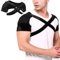 thumbnail image 2 of Ceinture de Soutien pour Épaule Double, Sport, Sangle d'Épaule Ajustable, Bandage de Compression Croisée pour Soulager les Maux de Dos, Noir, TTG à TTTG, 2 of 6