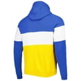 thumbnail image 3 of Men's New Era Gold/Royal Los Angeles Rams Colorblock Current Pullover Hoodie, 3 of 3