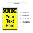 thumbnail image 2 of Caution Your Text Here Novelty Warning Display Indoor Outdoor Unique Aluminum Metal 18"x24", 2 of 5
