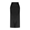 thumbnail image 6 of Byworldtasic Womens Skirts Women Solid High Waist Silky Casual Elastic Satin Skirt Solid Color Midi Skirt, 6 of 8