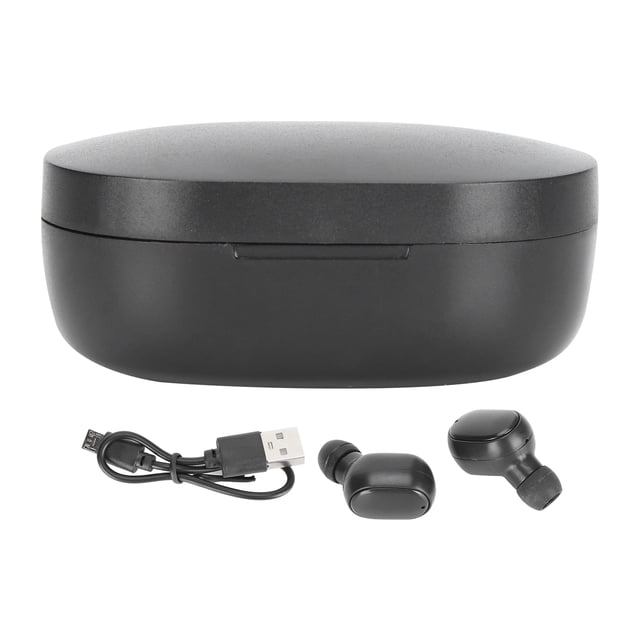 Auriculares inalámbricos Bluetooth A6S de larga duración, TWS, estéreo, deportivos, con estuche de carga, color negro