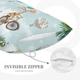thumbnail image 3 of Sikiie Animals Riding Across The Sky Print Plush Pillow Cover, Wrinkle-proof and Stain-resistant Pillow Protector without Pillow Core, Home Decoration-14"x20", 3 of 6