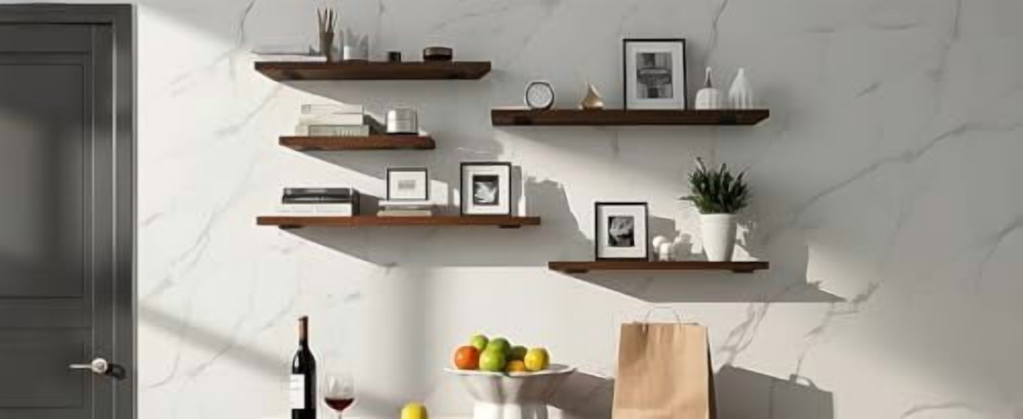 12 Pack - 8 inch Black Hidden L Shelf Bracket (1/5 Inch Thicked) Iron Floating Shelf Brackets Rustic Industrial Metal Brackets for Shelf Support