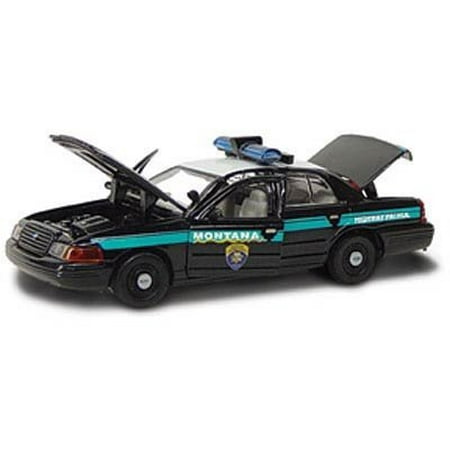 Reinforced Metal Gearbox GEARBOX, 1:43 SCALE, DIE CAST METAL, MONTANA HIGHWAY PATROL, 2001 FORD CROWN VICTORIA ()