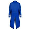 thumbnail image 2 of Haitryli Mens Steampunk Vintage Tailcoat Halloween Costumes Victorian Medieval Frock Tuxedo Jacket Blue M, 2 of 6