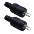 thumbnail image 1 of 2 piezas de adaptadores de audio negros para altavoces macho, herramientas de alimentación de señal, mini accesorios, conector DIN con terminales de tornillo de 2 pines, 1 of 5