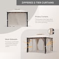 thumbnail image 6 of Saint Birch 2-Tier Roof 10' x 10' Modern Metal Patio Gazebo in Beige, 6 of 7