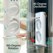 Bell + Howell Aqua Air Misting Fan Portable Rechargeable Cooling Fan, Personal Air Conditioner, Evaporative Air Cooler for Room, Mister Portable Outdoor Cooling Fans, As Seen on Tv