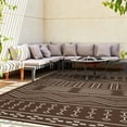thumbnail image 7 of SIXHOME Outdoor Rug 8'x10' Waterproof Patio Rug Reversible Indoor Outdoor Rug Lightweight Plastic Straw Rug for RV Camping Deck Balcony Boho Porch Decor Beige and Brown, 7 of 7