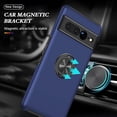 thumbnail image 4 of KOMI for Google Pixel 7 Pro Case with 360 Degrees Metal Ring Hard PC Silicone Shockproof Hard PC Case for Google Pixel 7 Pro Blue, 4 of 5